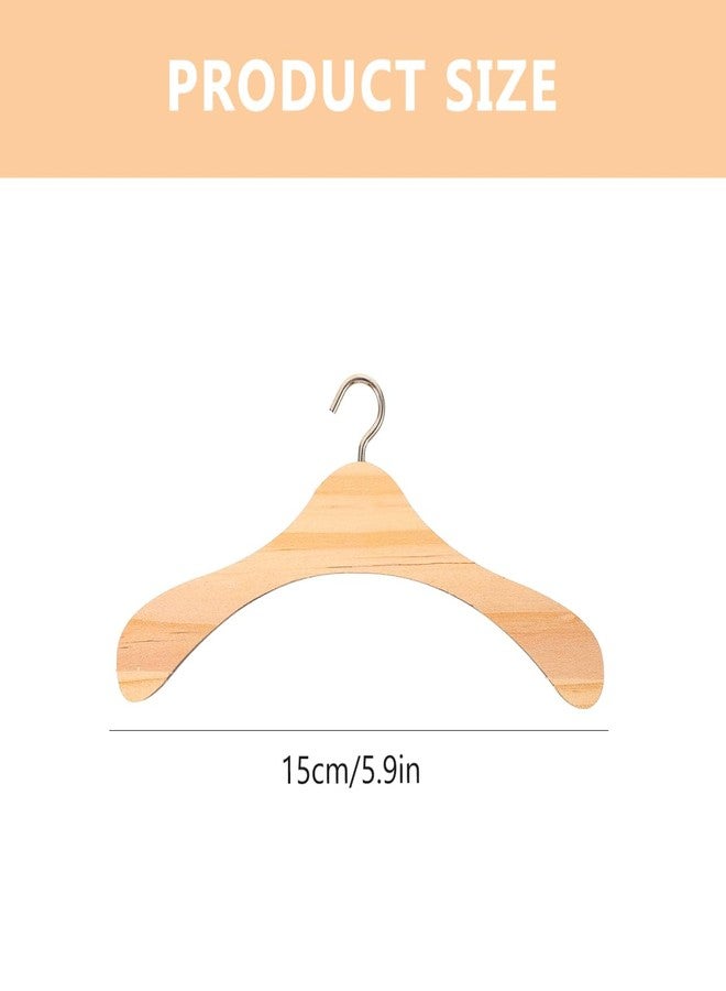Toddmomy Mini Wooden Clothes Rack 5.9 Inch Doll Hanger for Dollhouse Accessories and Toy Wardrobe Organization - Image 3